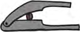 Betel nut cutter: the hinge is the fulcrum and the nut sits in the middle as the load.