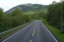 The two edges of a road carry on ahead without ever meeting.