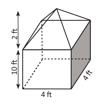The second pillar is exactly the same, so the painted area of one pillar is simply doubled.