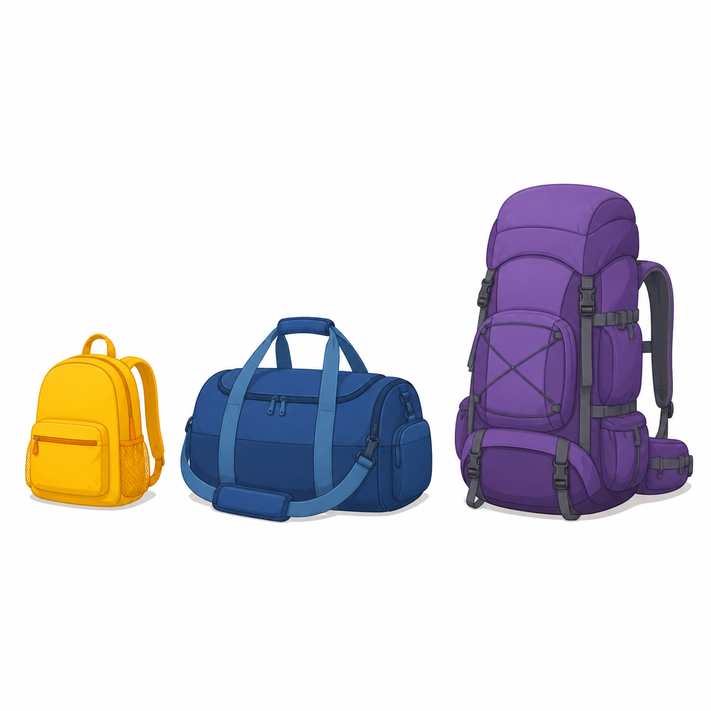 The same kind of thing at three sizes: a heavy bag, a heavier bag, and the heaviest bag of the three.