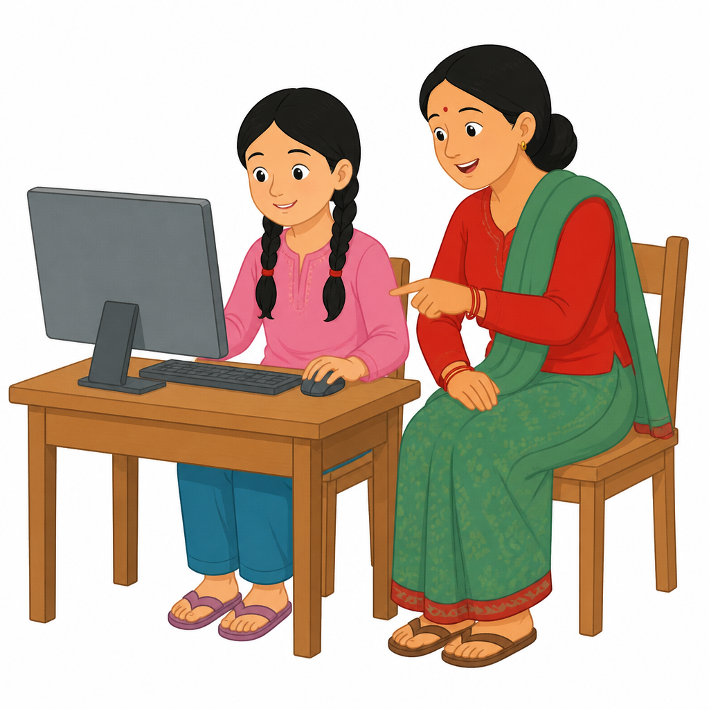 परिवारका सदस्य छेउमा राखेर कम्प्युटर चलाउनु सबैभन्दा सुरक्षित तरिका हो ।