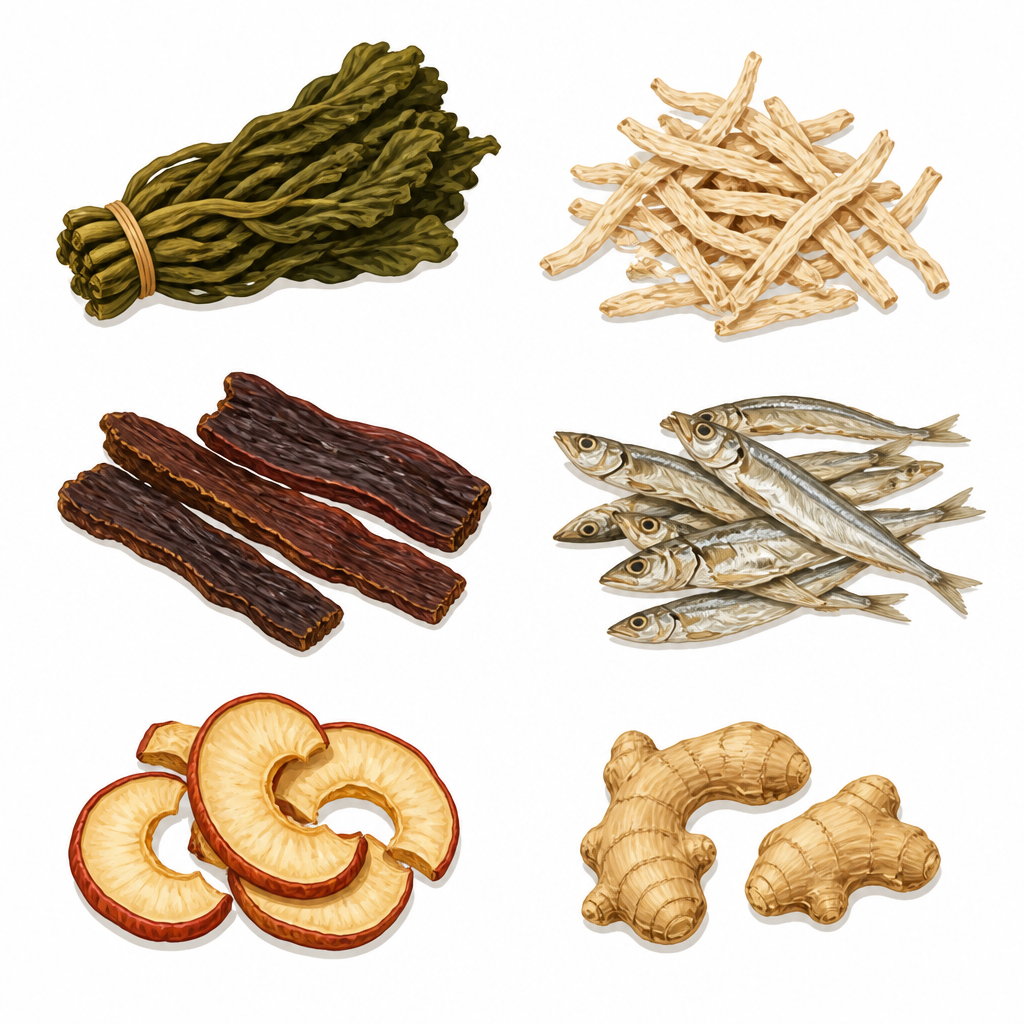 Nepali foods made by dry preservation. Water has been taken out of each one, not nourishment.