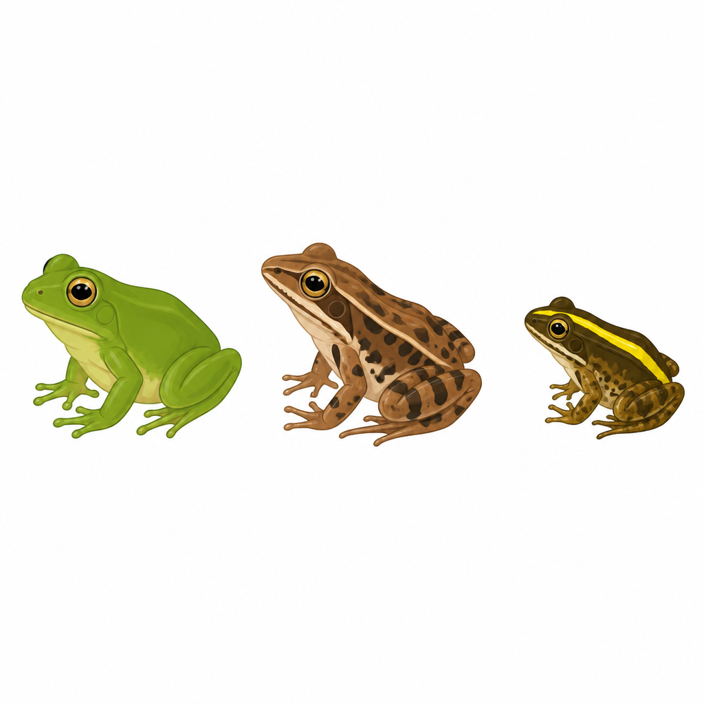 Frogs of different species: counting how many species are present is exactly what species diversity measures.