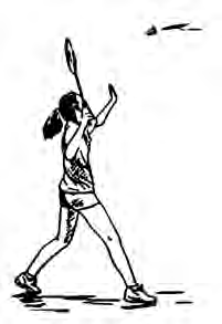 A forehand stroke: the shuttlecock arrives on the same side as the hand holding the racket.