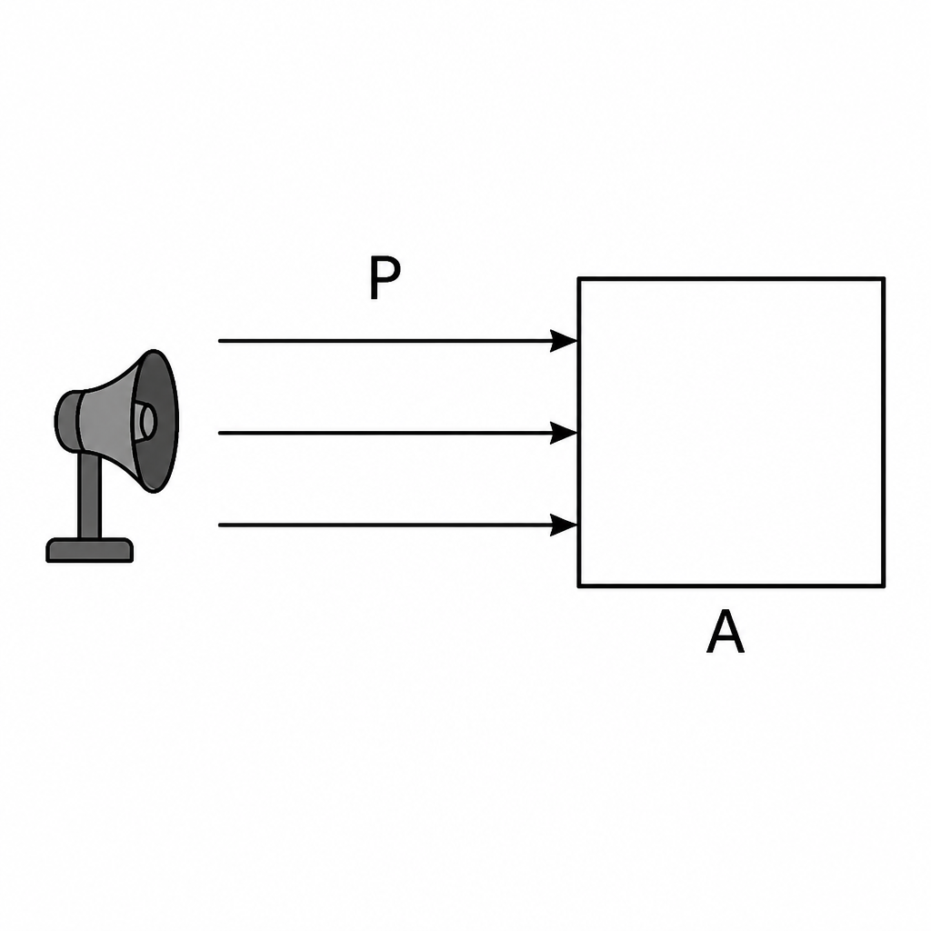 Sound power striking one square metre of area square on, which is the situation the intensity describes.