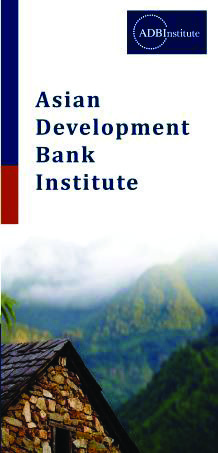 The Asian Development Bank Institute presents itself to the world under its own name and logo.