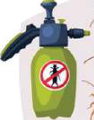 A pest spray kills insects such as cockroaches.