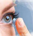 A contact lens is thin and small enough to be carried on a fingertip and placed directly on the cornea.