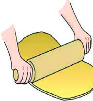 Step 4: Roll the dough flat.