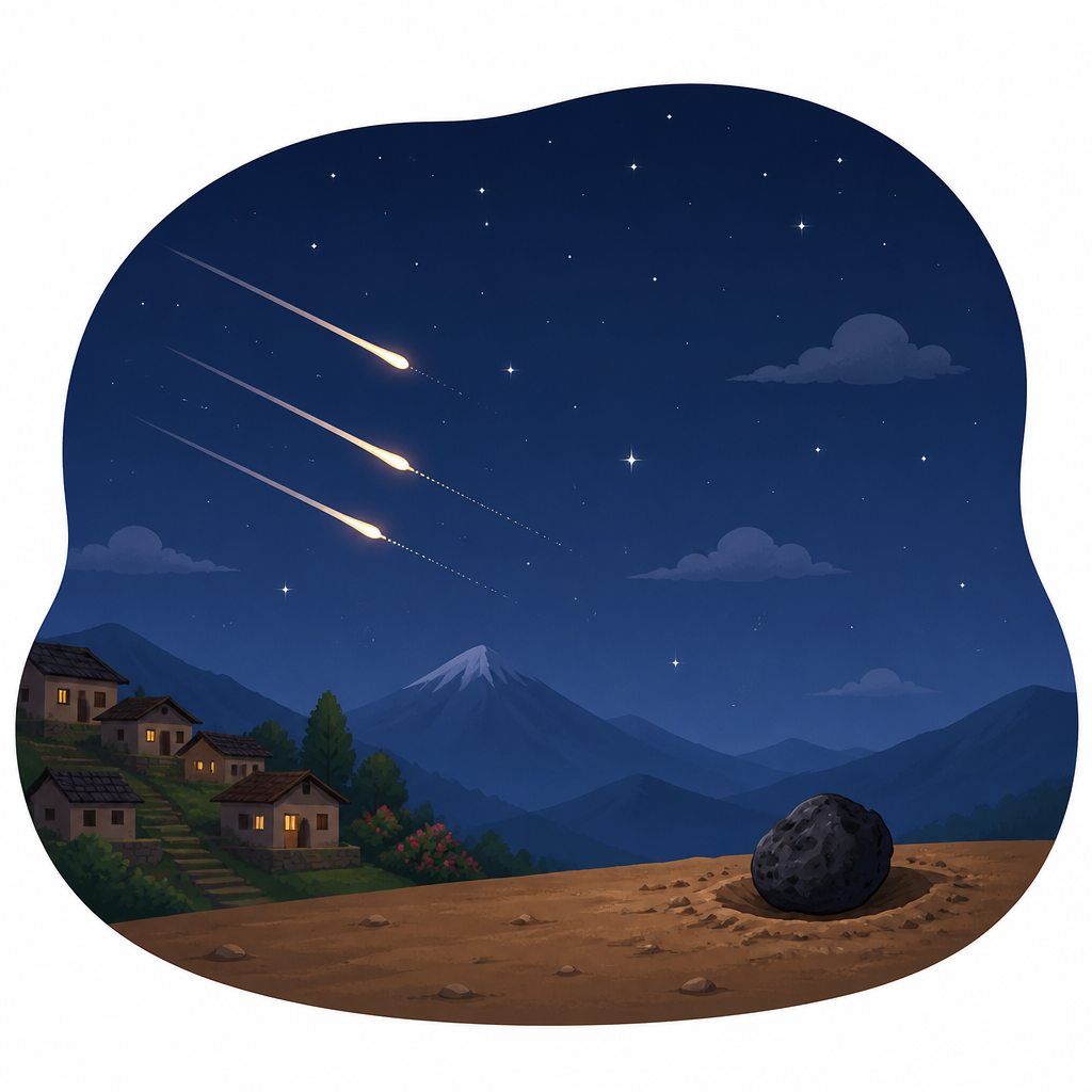 The difference between a meteor that burns away in the air and a meteorite that reaches the ground