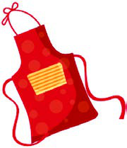 Step 2: Put an apron on.