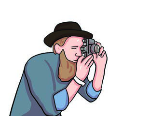 Having a photograph taken: the photographer does the work, but the sentence belongs to the customer.