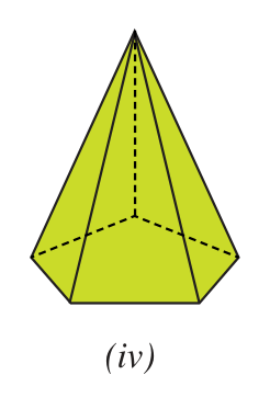 Hexagonal based pyramid: six triangles meet at one vertex