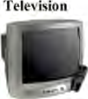 A television, which shows information as picture and sound at the same time.