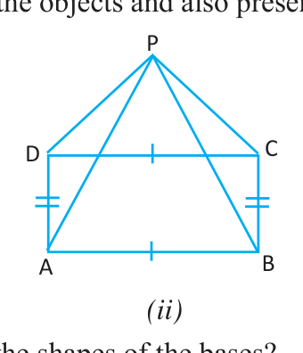 Rectangle based pyramid PABCD: the marks show AB = DC and AD = BC