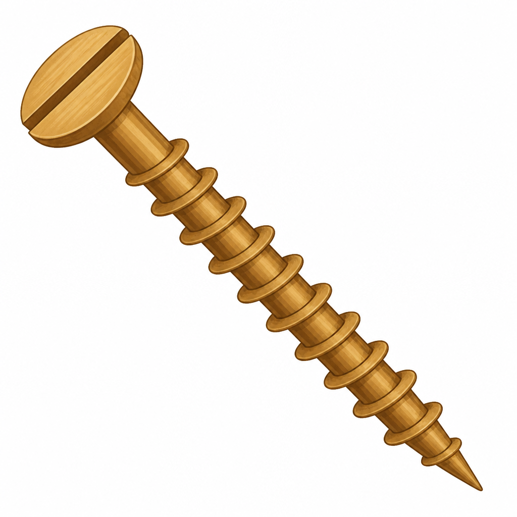 The sharp thread of a screw winds in a spiral round its cylindrical body. The distance between two neighbouring turns of the thread is the pitch.