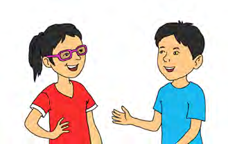 Two friends take turns asking and answering questions with can.