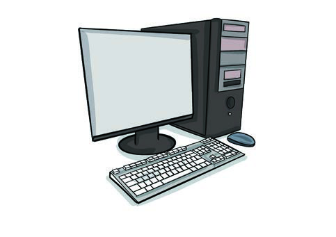 A desktop computer. The monitor, the keyboard and the mouse are the parts a user touches first, and each has its own job.