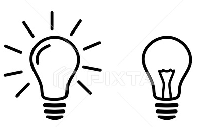 A lamp that is on stands for 1 and a lamp that is off stands for 0.