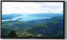 A television screen: broadcast media sends pictures and sound into thousands of homes at once.