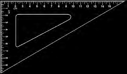 The \( 60^\circ \) corner of the set square must be placed exactly at the vertex O.