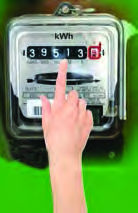 The meter that records how much electrical energy a home uses
