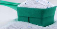 Detergent powder cleans clothes.