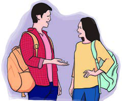 Two friends in conversation, asking and answering how long something has continued.