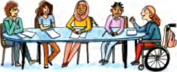 Club members around one table, each free to agree or disagree before the group decides.