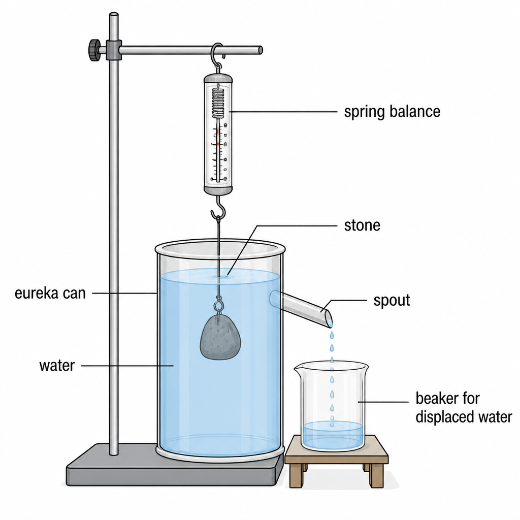 Apparatus set up to verify Archimedes' principle