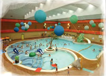 An indoor water park: leisure that refreshes the body through play.