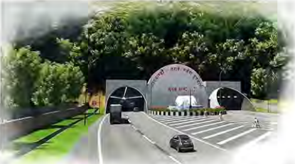 The twin tunnel entrance planned for the Kathmandu-Terai/Madhesh Fast Track