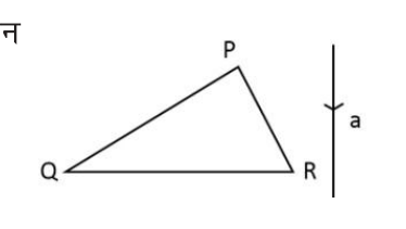 Triangle PQR and the vector a it is to be translated by