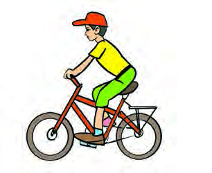 Acceleration with the rider alone: the mass is smaller, so the same force gives a larger acceleration.