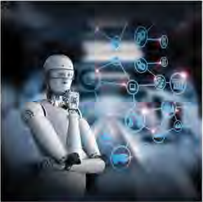 A thinking robot, the way artificial intelligence is often pictured: a machine that understands and decides