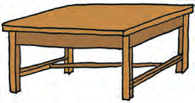 Opposite edges of a table never run into each other.