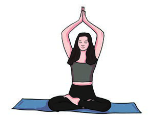 Yoga, the first of the writer's two holiday plans, practised to build concentration.