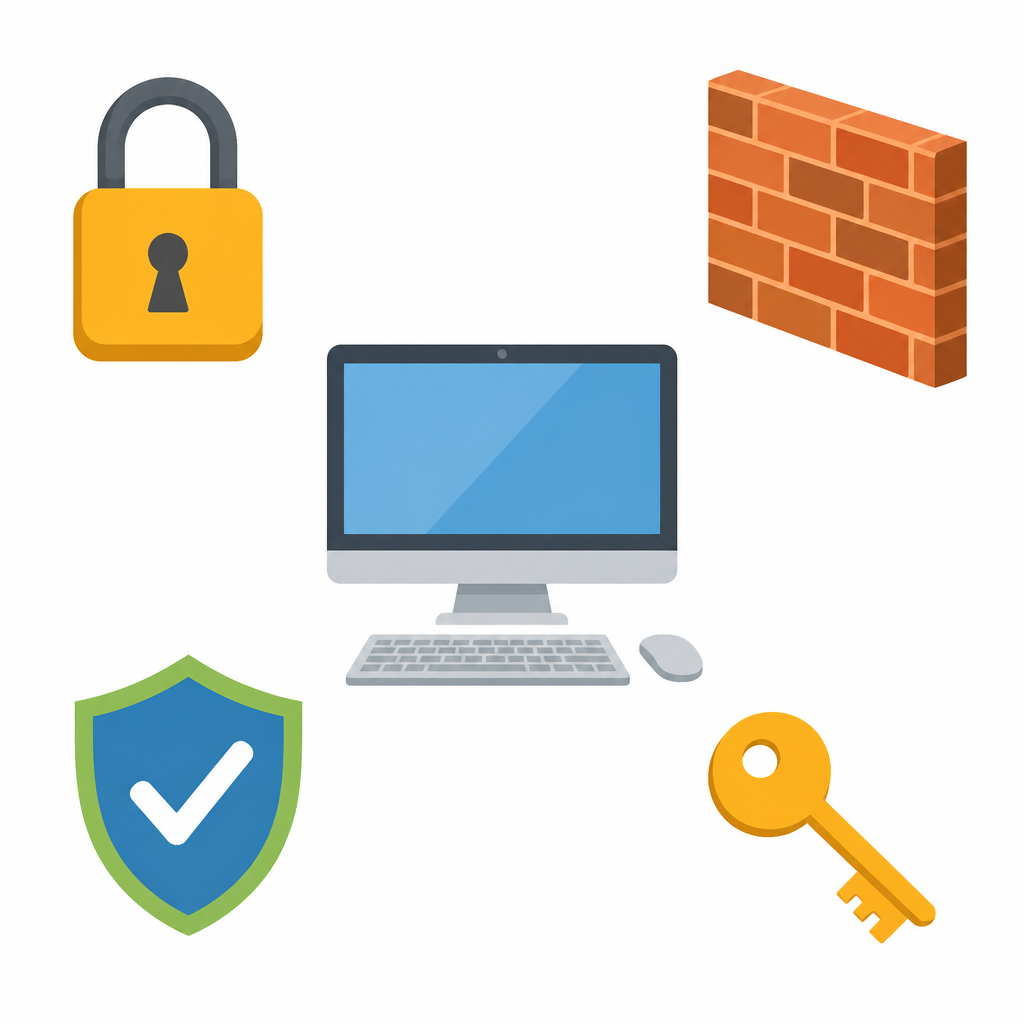A password, a firewall and antivirus software together form a ring of protection round a computer, and that ring is what internet security means.