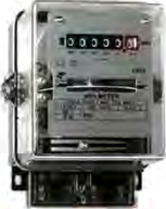 An electric meter, whose digits show how many units the house has consumed