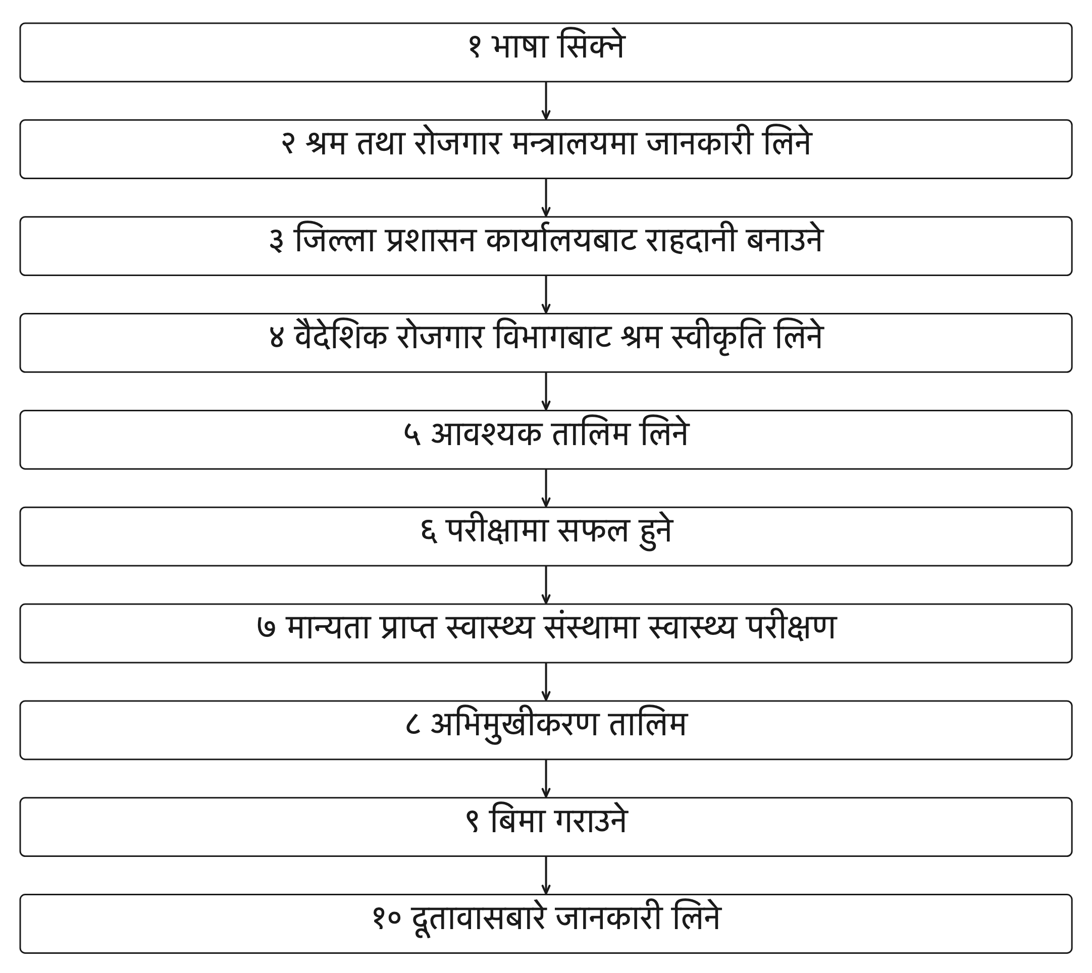 वैदेशिक रोजगारीमा जानुअघि गर्नुपर्ने कामहरू: भाषा सिक्नेदेखि दूतावासबारे बुझ्नेसम्म, क्रमैसँग