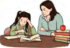 A tired daughter tells her mother she stayed up finishing her project, and the mother gives advice for next time.