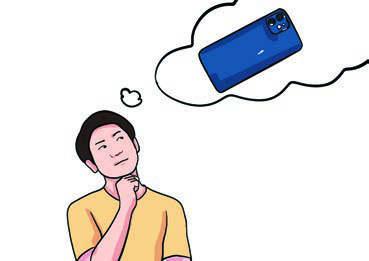 A boy picturing a new mobile phone, a classic want rather than a need.