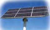 A solar panel takes the energy arriving from the sun and turns it into electrical energy.