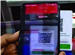 Paying by scanning a QR code through mobile banking