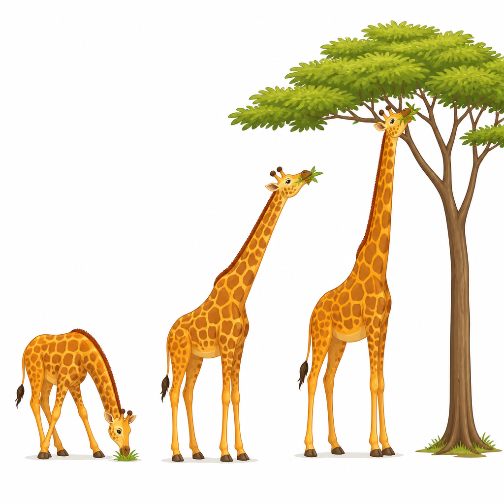 According to Lamarck, constant use lengthened the giraffe's neck a little more in every generation