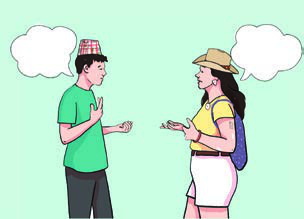 Two people discussing what they will do after the exams are over.