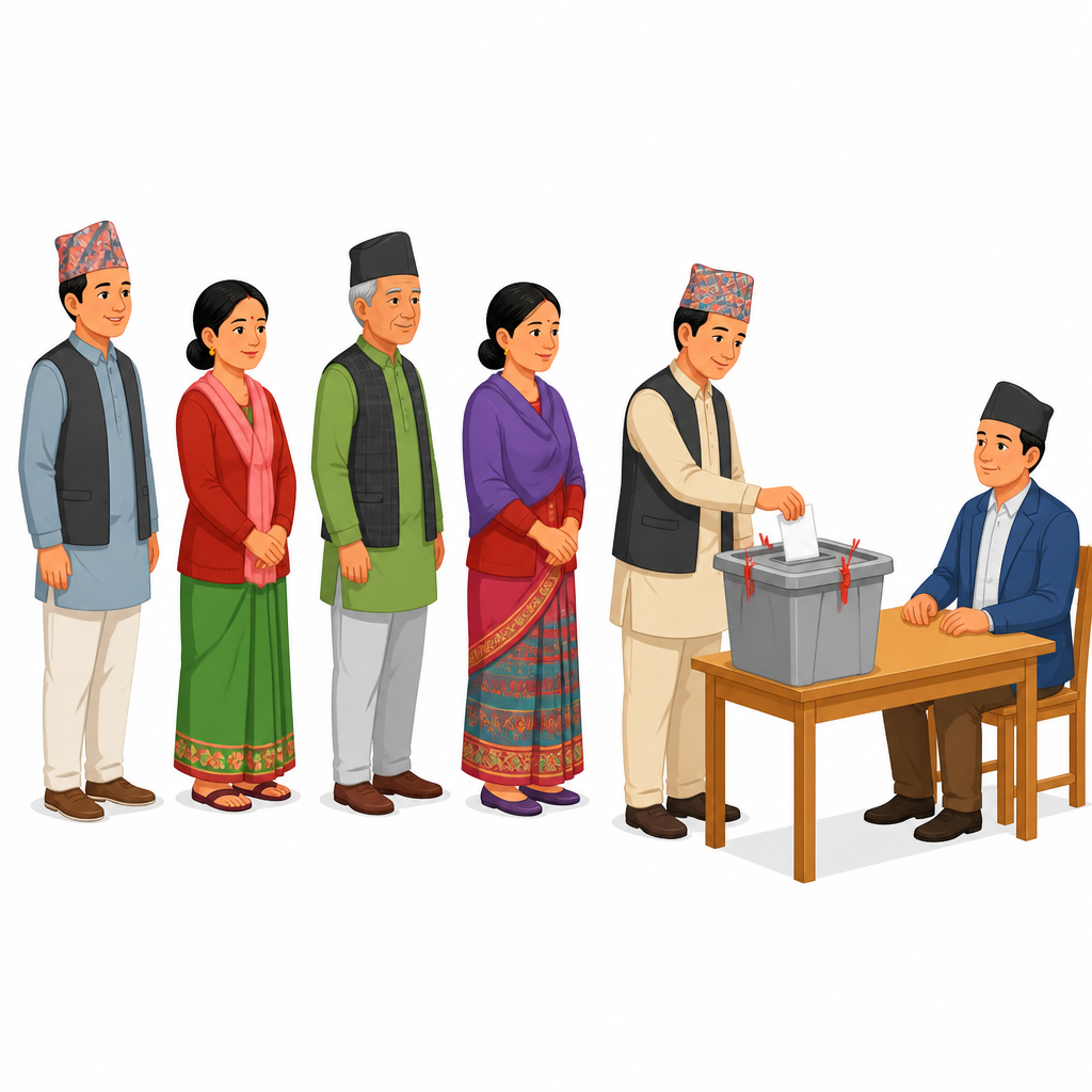 स्वतन्त्र र निष्पक्ष निर्वाचनमा योग्य उम्मेदवारलाई मतदान गर्नु नागरिकको सबैभन्दा प्रत्यक्ष भूमिका हो।