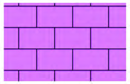 Rectangular bricks laid edge against edge, so no gap is left anywhere in the wall.