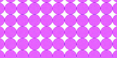 White gaps survive between equal circles, which is why this pattern is not a tessellation.