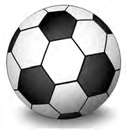 No flat face and no corner can be found on a ball, since the whole outside is one curved surface.